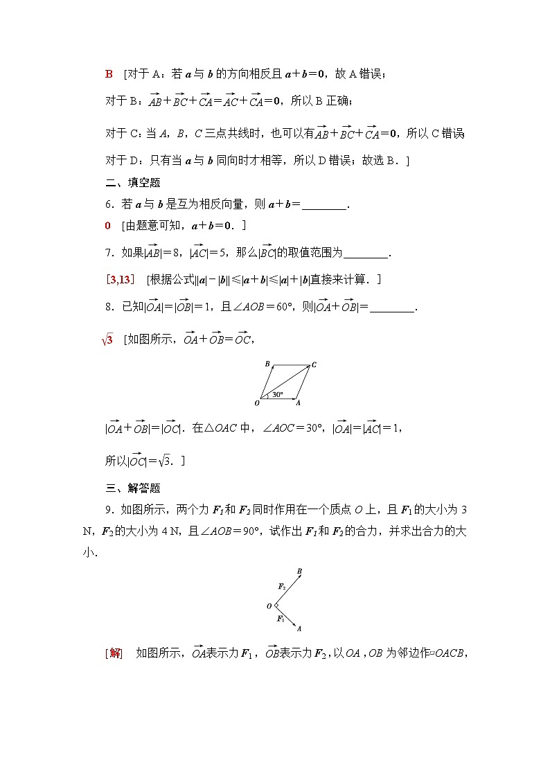 苏教版高中数学必修第二册第9章9.29.2.1第1课时向量的加法课件+学案+练习含答案03