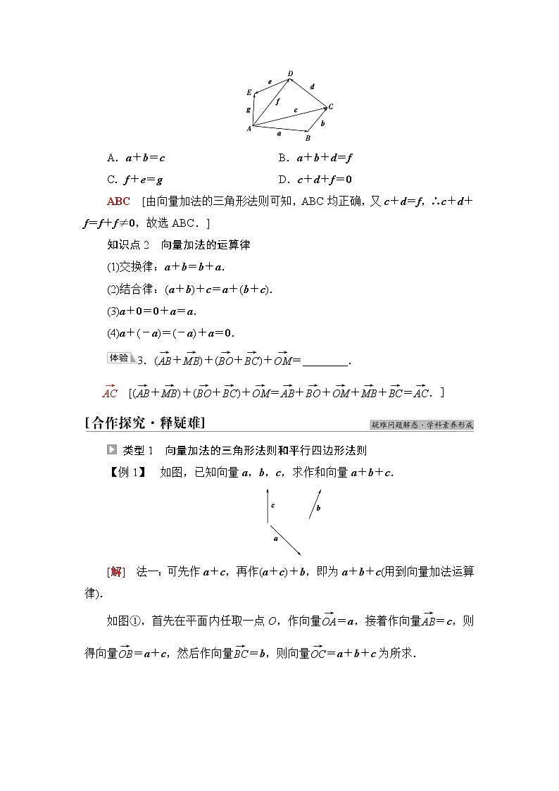 苏教版高中数学必修第二册第9章9.29.2.1第1课时向量的加法课件+学案+练习含答案03