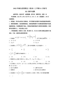 2023湖北省荆荆宜三校高三上学期11月联考数学试题含答案