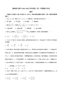 湖南师范大学附属中学2022-2023学年高二上学期期中数学试题（含答案）