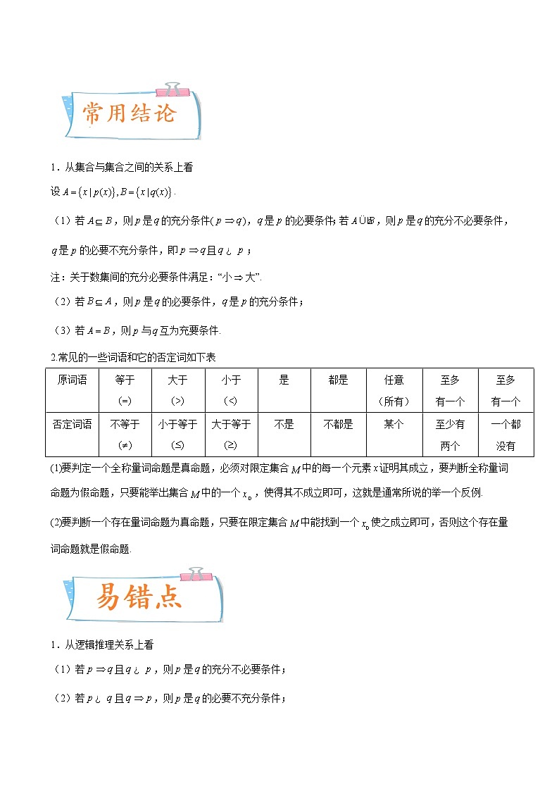 数学专题讲与练-考向02《充要条件、全称量词与存在量词全能练（新高考地区专用）03
