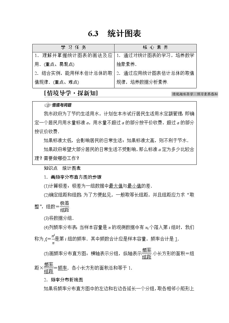 湘教版高中数学必修第一册第6章 6.3统计图表课件+学案+练习含答案01