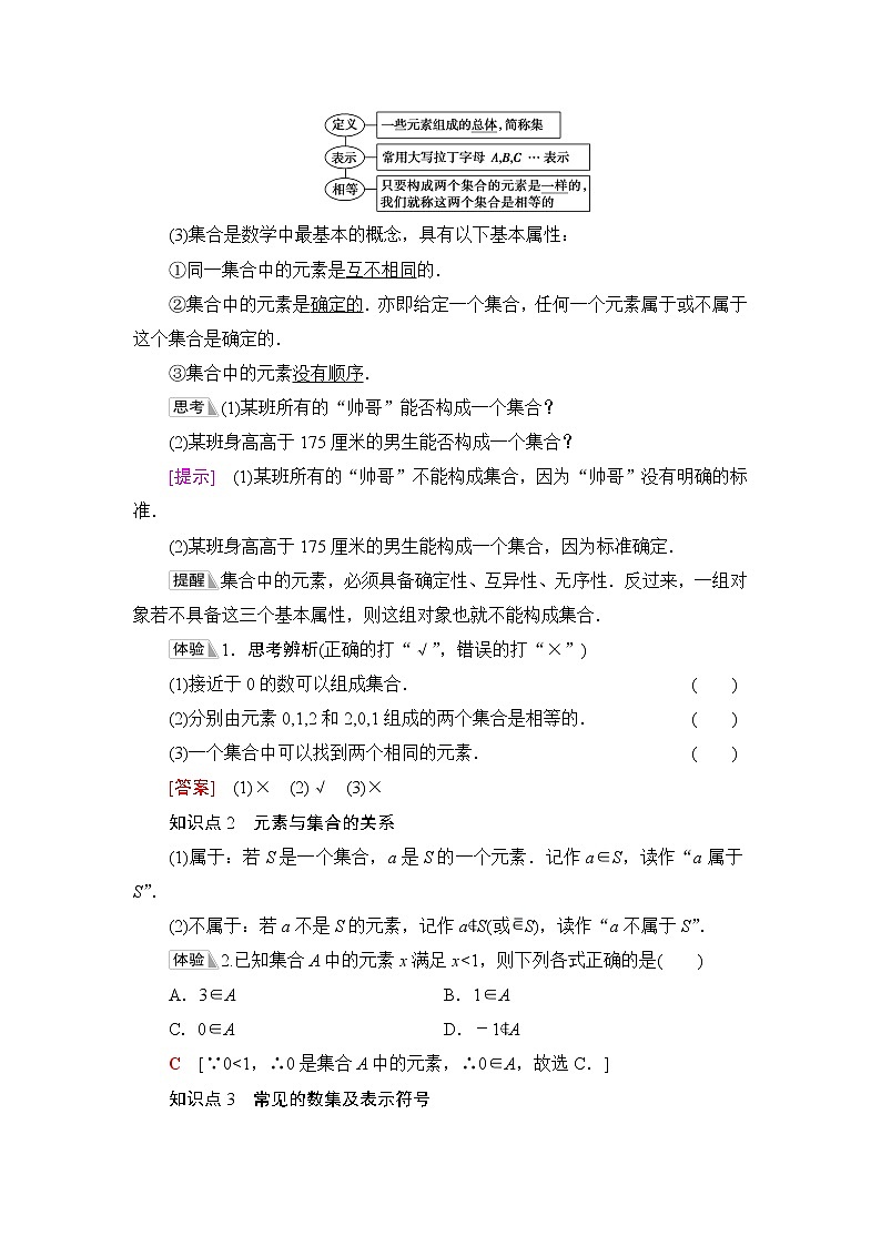 湘教版高中数学必修第一册第1章 1.1 1.1.1 第1课时集合与元素课件+学案+练习含答案02