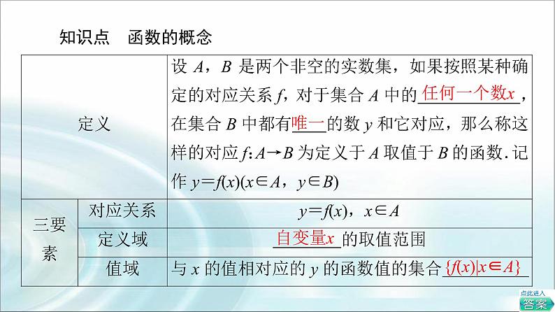 湘教版高中数学必修第一册第3章 3.1 3.1.1第1课时函数的概念(一)课件+学案+练习含答案06