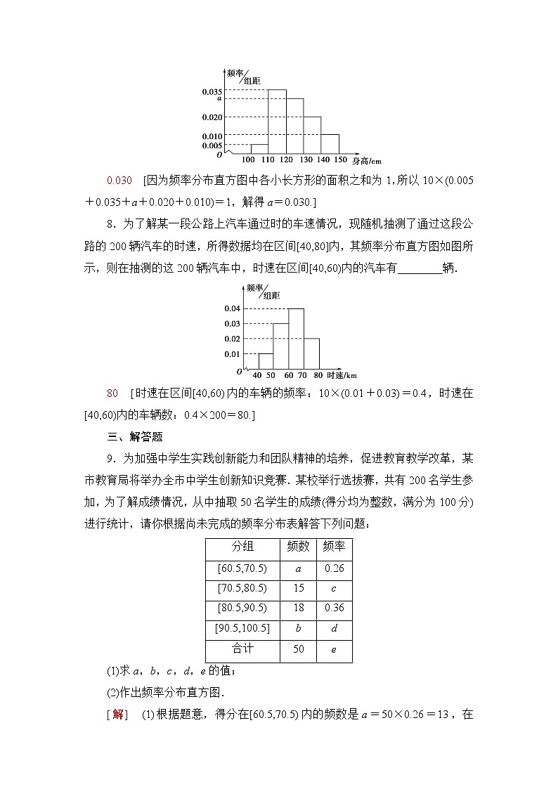 湘教版高中数学必修第一册第6章 6.46.4.3用频率分布直方图估计总体分布课件+学案+练习含答案03