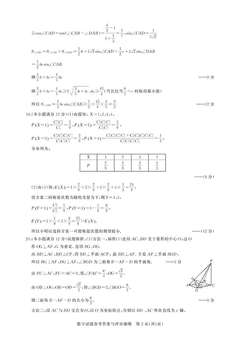 2023届湖北圆创高三第一次联合测评数学试卷及参考答案02