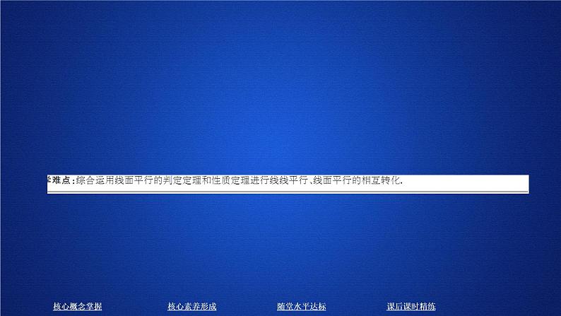 高中数学必修二  《8.5 空间直线、平面的平行》集体备课课件01