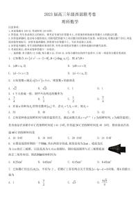 2023届广西高三年级西部联考理科数学试卷含答案