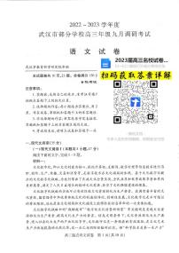 2023湖北省武汉市部分学校高三上学期9月调研考试数学试卷