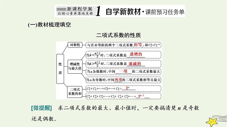 2022秋新教材高中数学第六章计数原理6.3二项式定理6.3.2二项式系数的性质课件新人教A版选择性必修第三册第2页