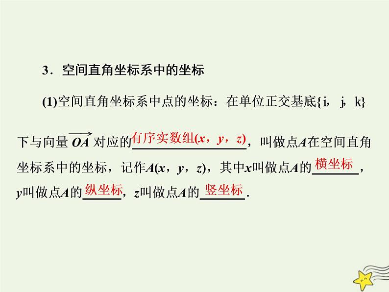 2022秋新教材高中数学第一章空间向量与立体几何1.3空间向量及其运算的坐标表示1.3.1空间直角坐标系课件新人教A版选择性必修第一册第3页