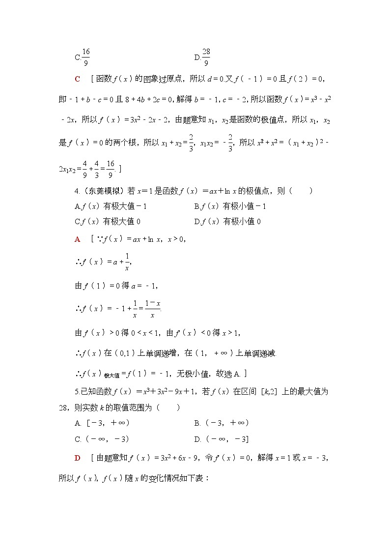 高考数学(理数)一轮复习讲与练3.3《利用导数解决函数的极值、最值》（3份打包，课件+教案+配套练习，含解析）02