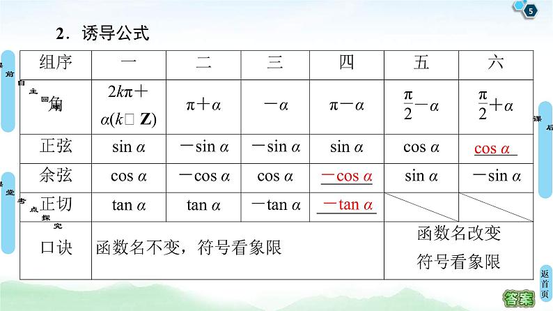 第2节 同角三角函数的基本关系与诱导公式 课件 (含解析)第5页