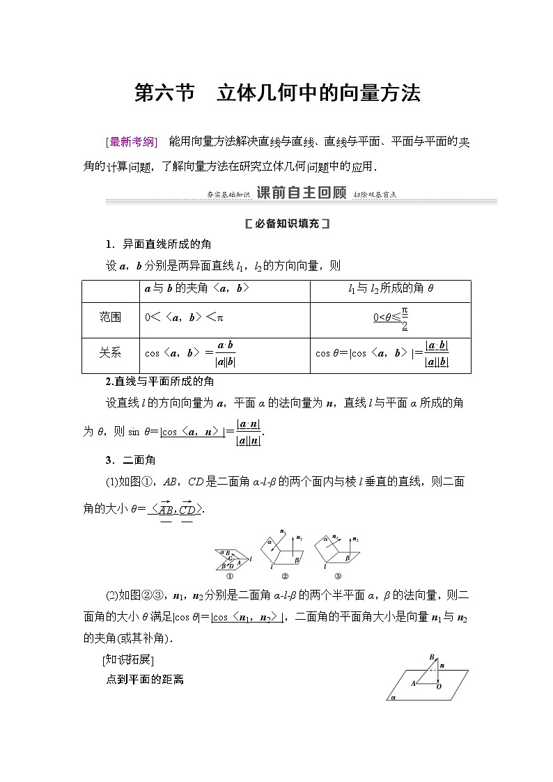 高考数学(理数)一轮复习讲与练8.6《立体几何中的向量方法》（3份打包，课件+教案+配套练习，含解析）01