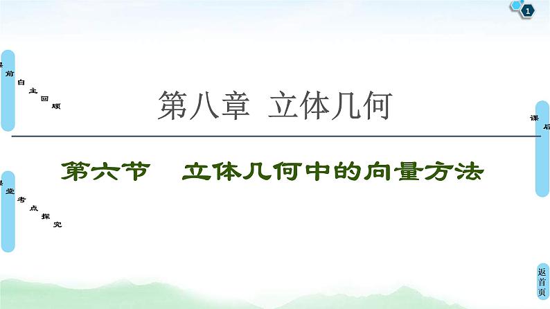 高考数学(理数)一轮复习讲与练8.6《立体几何中的向量方法》（3份打包，课件+教案+配套练习，含解析）01