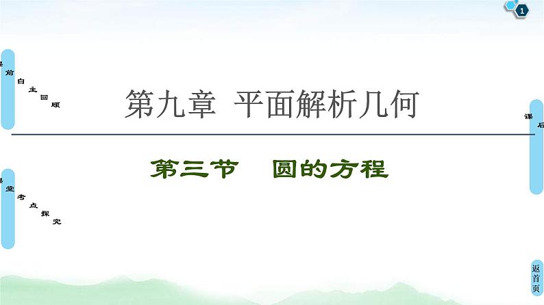 高考数学(理数)一轮复习讲与练9.3《圆的方程》（3份打包，课件+教案+配套练习，含解析）01