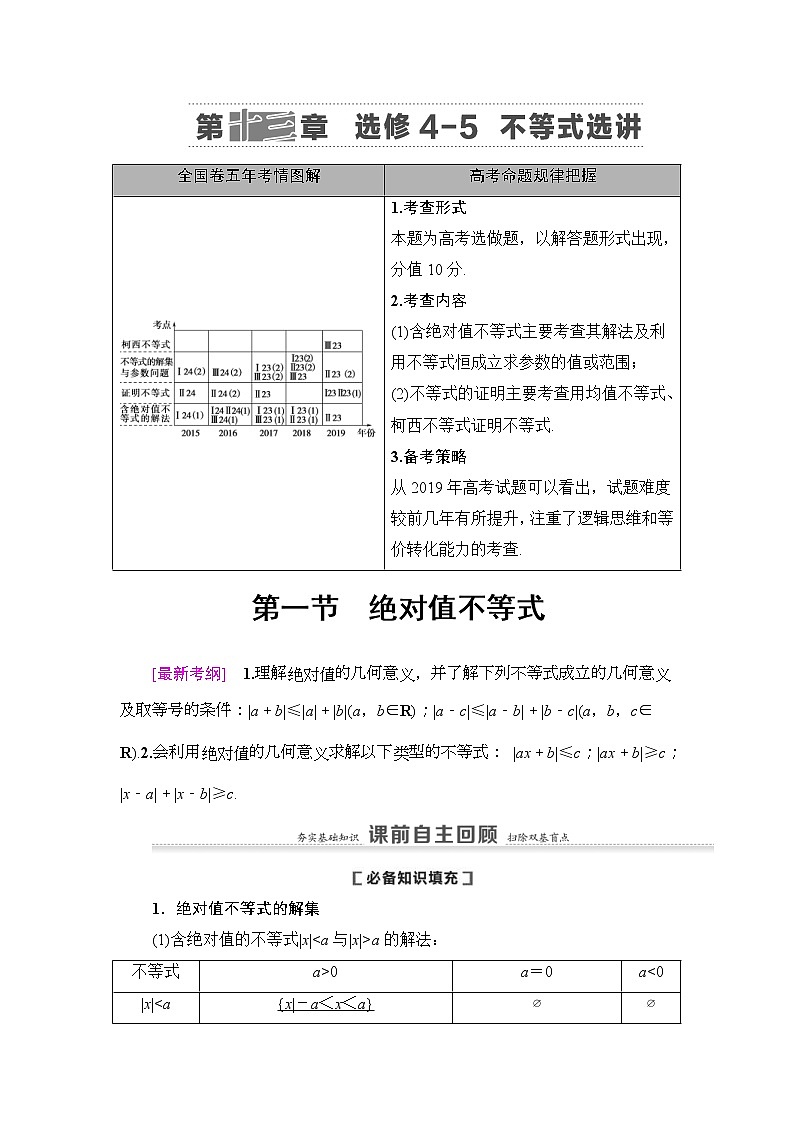 高考数学(理数)一轮复习讲与练13.1《绝对值不等式》（3份打包，课件+教案+配套练习，含解析）01