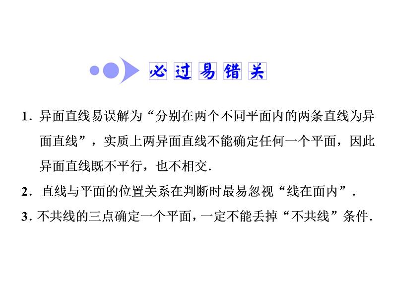 高考数学(文数)一轮复习课件 第七章 立体几何 第三节 空间点、线、面之间的位置关系(含详解)06