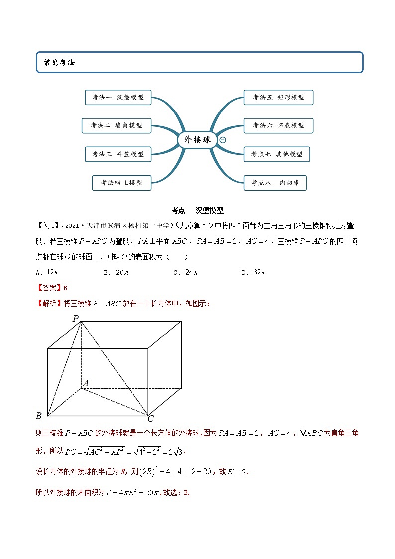 高考数学二轮专题——空间几何体的外接球（精讲）（解析版）第3页