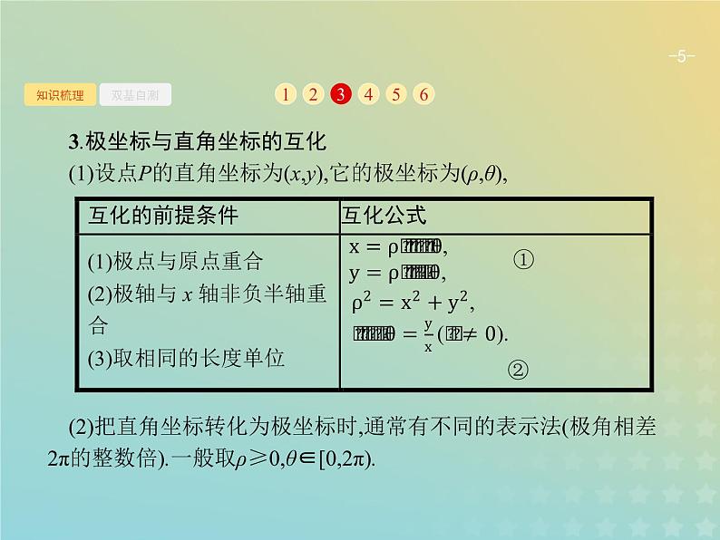 广西专用高考数学一轮复习选修4_4坐标系与参数方程课件新人教A版理05