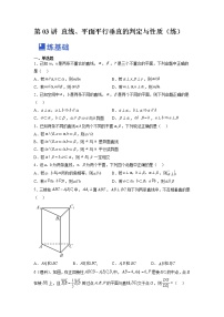 【备战2023高考】数学总复习——第03讲《直线、平面平行垂直的判定与性质》练习（全国通用）