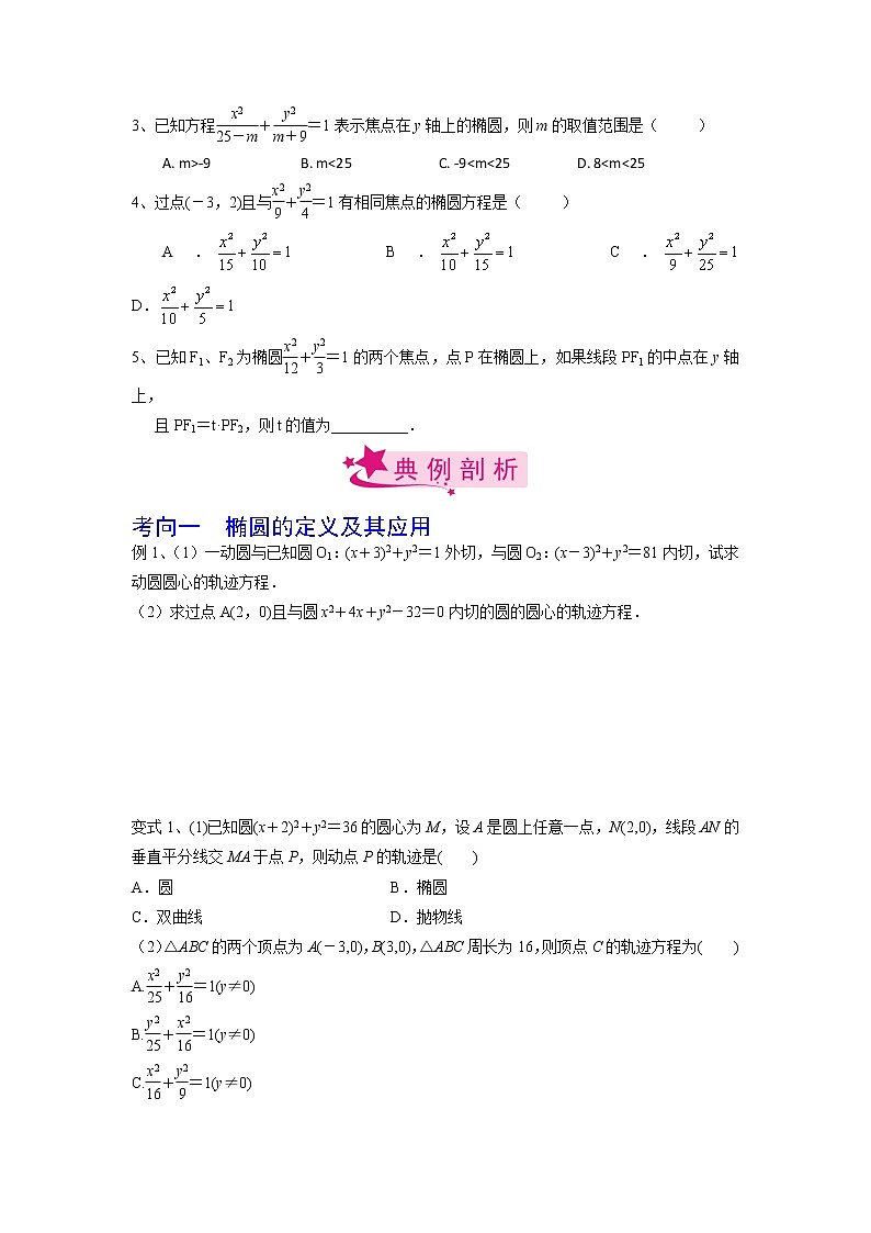 数学考点全复习——第59讲《椭圆的标准方程》精选题（新高考专用）02