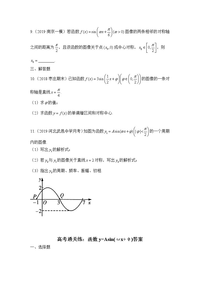 高中数学必修第一册人教A版（2019）高考通关练：5.6 函数y＝Asin（ωx＋φ）（含解析）03