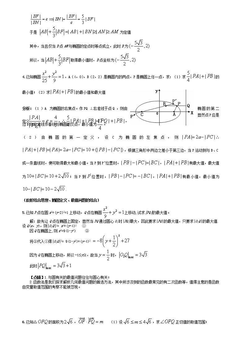 圆锥曲线中的最值与定值问题02