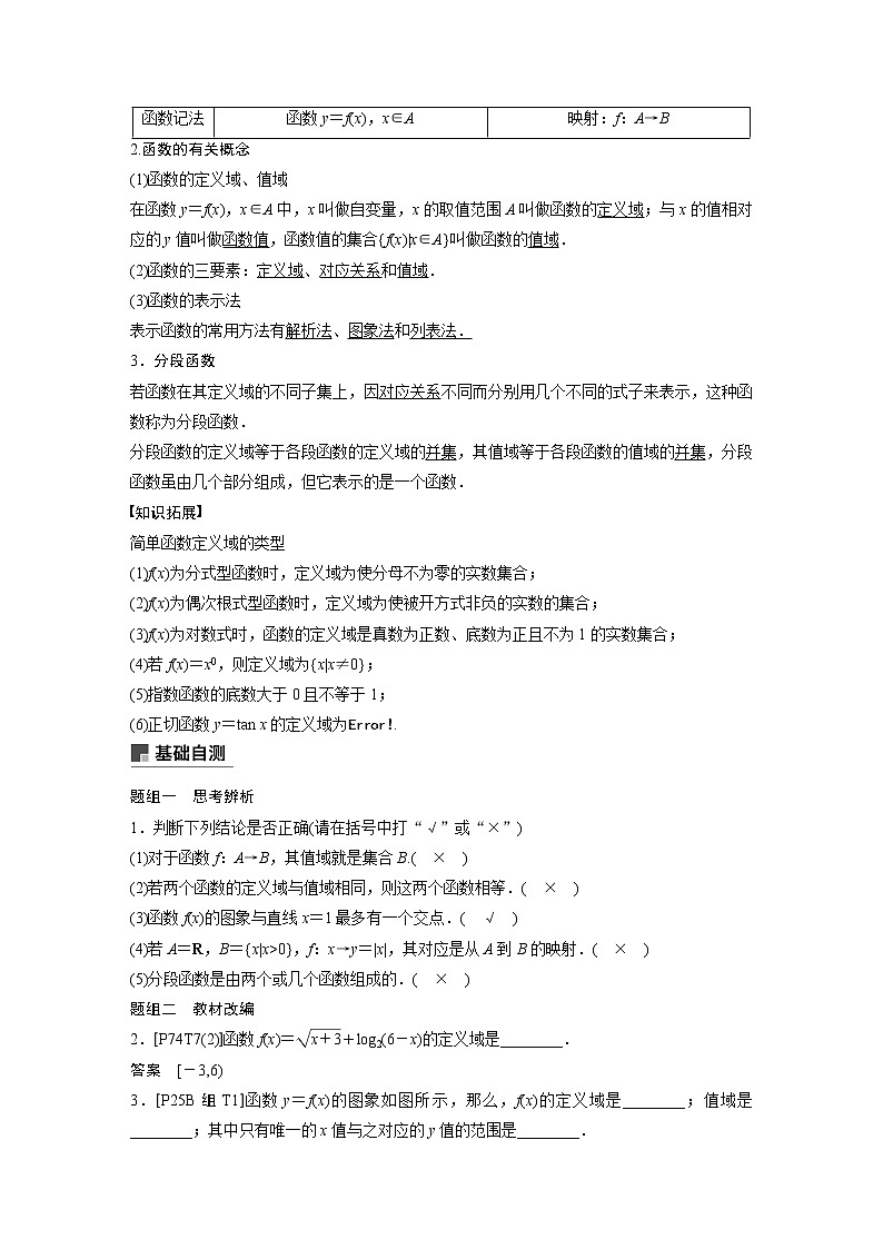 高中数学复习专题：函数及其表示第2页