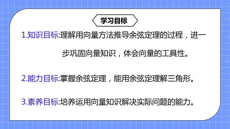6.4.3《平面向量的应用举例(2)--余弦定理》课件+教案03