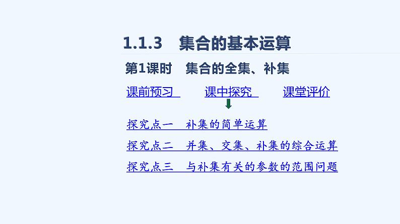 1.1.3　集合的基本运算 第2课时　集合的全集、补集 课件02