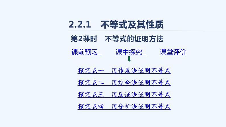 2.2.1　不等式及其性质  第2课时　不等式的证明方法 课件02