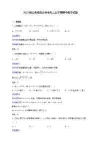 2023届江苏省连云港市高三上学期期中数学试题含解析
