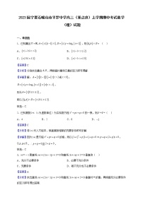 2023届宁夏石嘴山市平罗中学高三（重点班）上学期期中考试数学（理）试题含解析