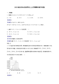2023届天津市北辰区高三上学期期中数学试题含解析