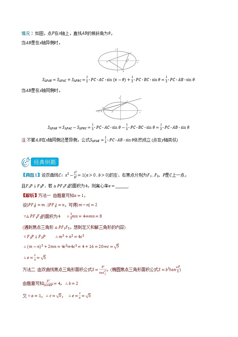 专题3-2 圆锥曲线中的三角形面积-(人教A版2019选择性必修第一册) (教师版)第2页