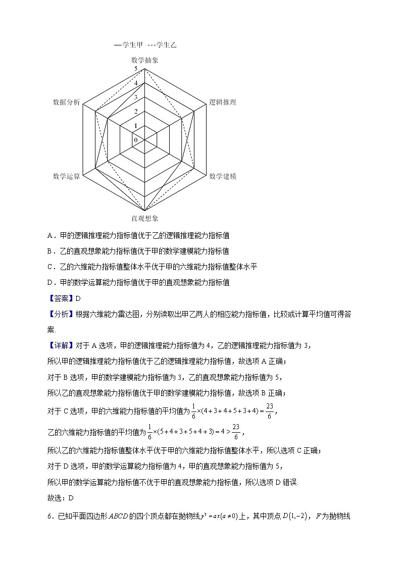2023届云南省曲靖市第一中学高三上学期第三次月考数学试题含解析第3页