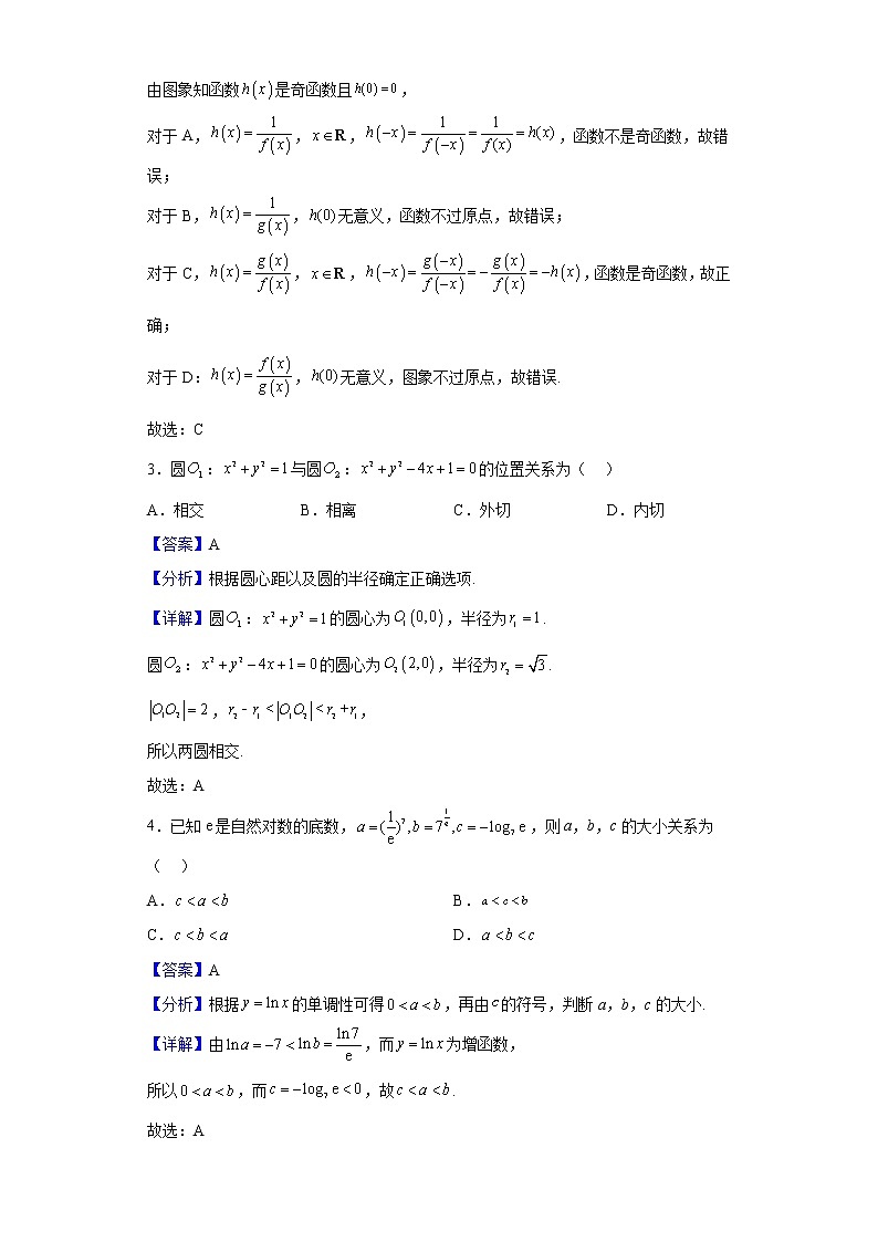 2023届海南省琼海市嘉积中学高三上学期第一次月考数学试题含解析02