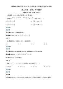 新疆新和县实验中学2023届高三上学期第一次月考数学（文）试题（解析版）