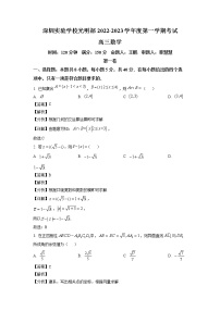 广东省深圳市深圳实验学校光明部2023届高三上学期期中数学试题（解析版）
