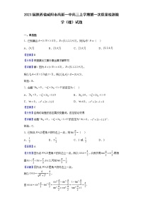 2023届陕西省咸阳市高新一中高三上学期第一次质量检测数学（理）试题含解析