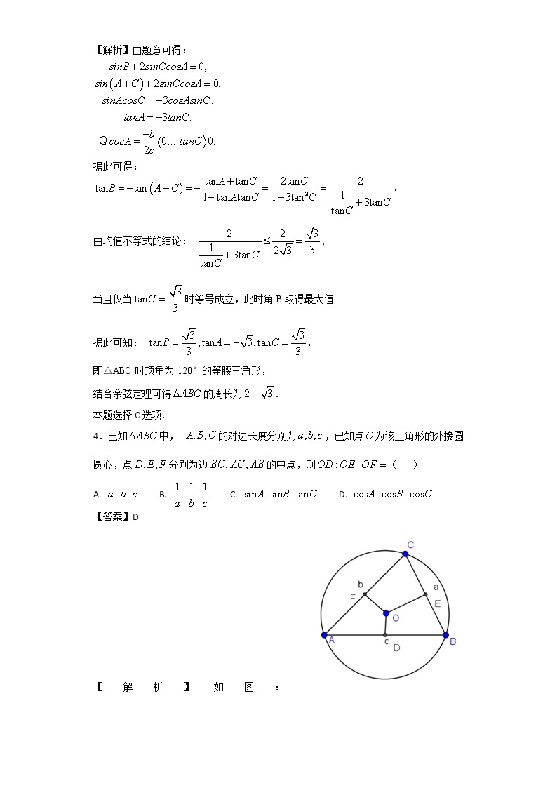 《高考数学二轮复习培优》第22讲 三角函数高考选择填空压轴题专练02