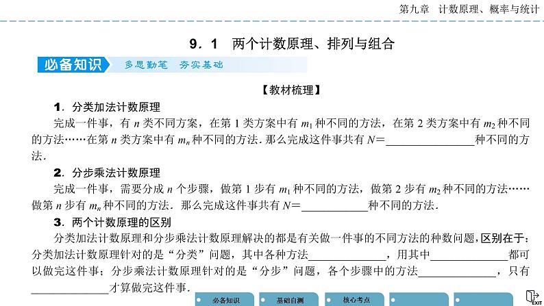 《高考数学总复习》9-1两个计数原理、排列与组合 课件05