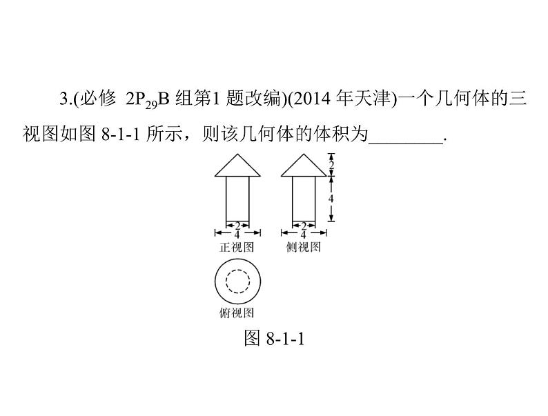 《高考总复习》数学 第八章 第1讲 空间几何体的三视图和直观图[配套课件]08