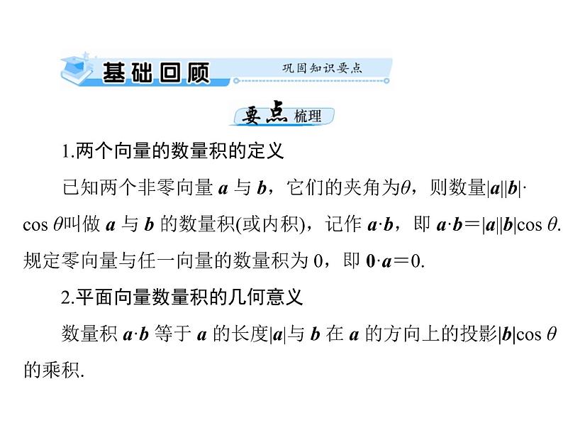 《高考总复习》数学 第四章 第3讲 平面向量的数量积[配套课件]第3页