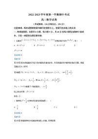 江苏省泰州市兴化市2022-2023学年高二数学上学期期中试题（Word版附解析）