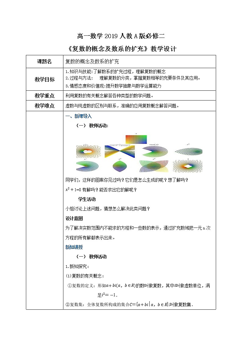 7.1《复数的概念及数系的扩充》课件+教案01
