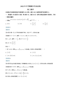 2023邵阳武冈高三上学期期中考试数学试题含解析