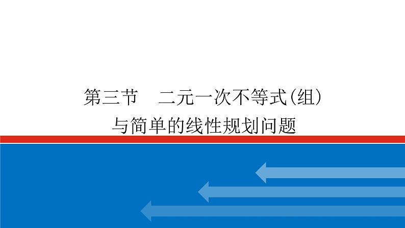 高考数学一轮复习配套课件 第七章 第三节 二元一次不等式(组)与简单的线性规划问题01