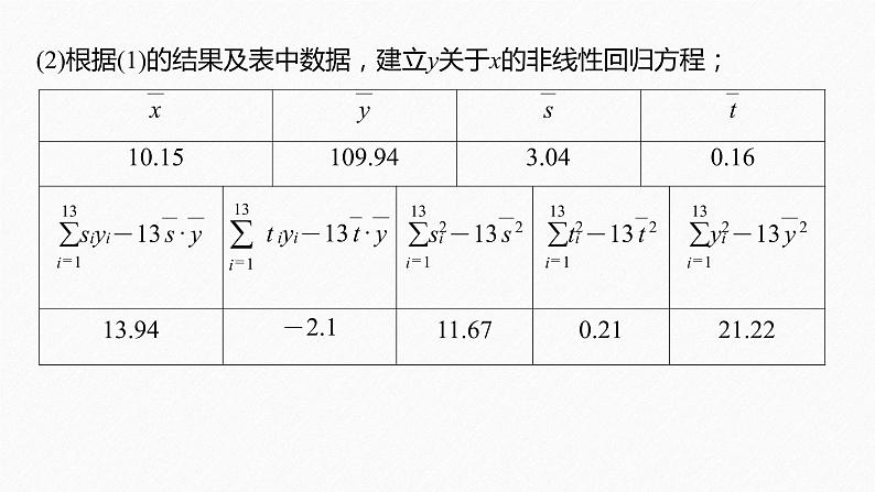 《新高考数学大二轮复习课件》专题五 培优点13 非线性回归问题第6页